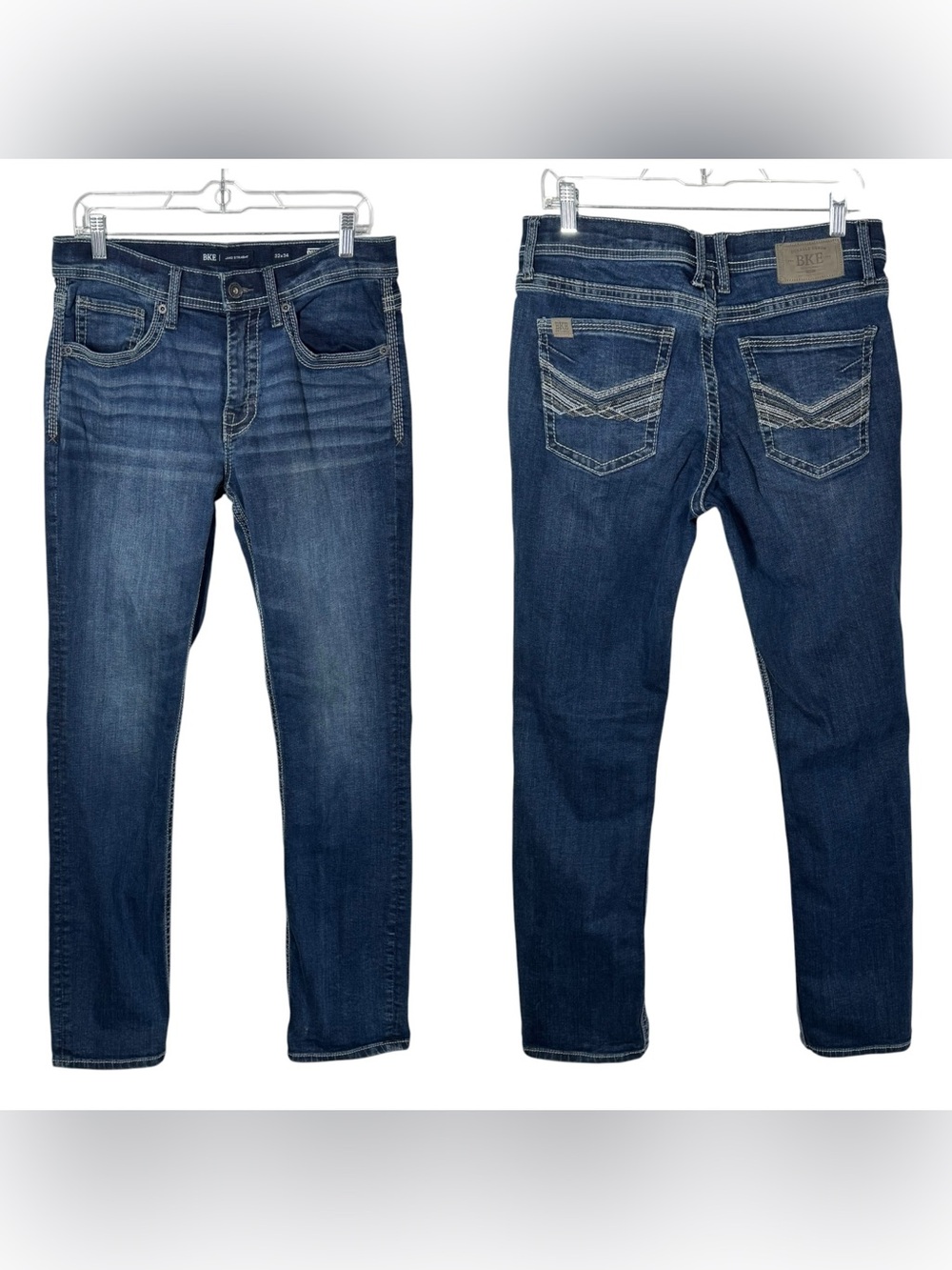 BKE The Buckle Jake Straight Leg Jeans Waterbury Wash Men’s Size 32/34 EUC